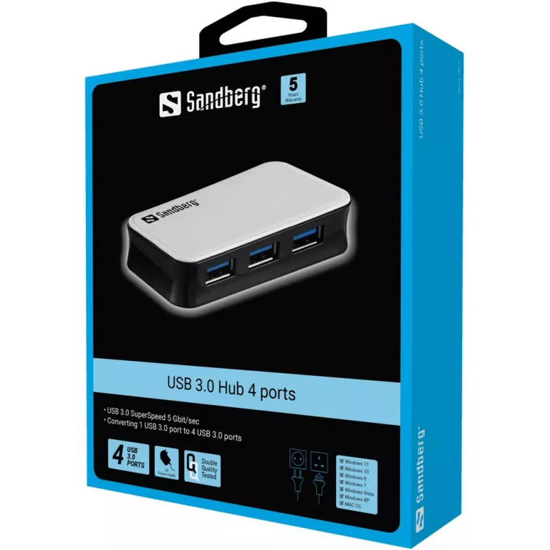 Sandberg USB 3.0 Hub 4 Ports