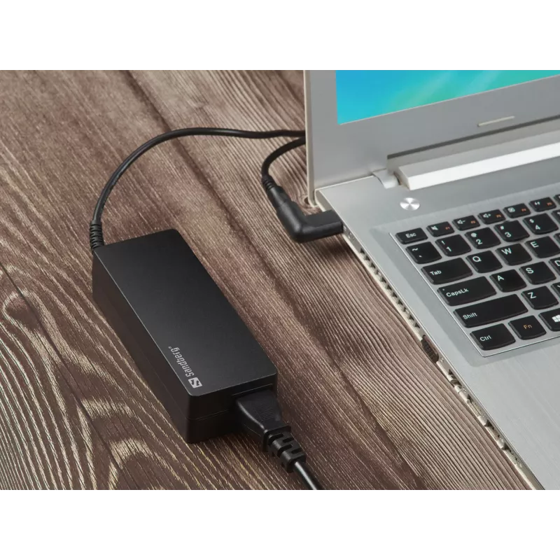 Laptop-Netzteil Sandberg 90W EU+UK Eingang 100-240V Schwarz