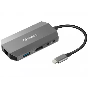 USB-C Dock Sandberg 6in1 Travel Dock