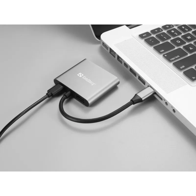 Sandberg USB-C Dock 2xHDMI+USB+PD Maximalauflösung 3840x2160