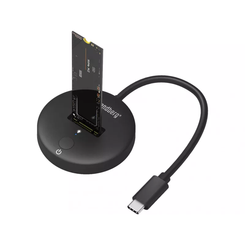 Sandberg USB 3.2 Dock für M.2+NVMe SSD 4 TB Schwarz