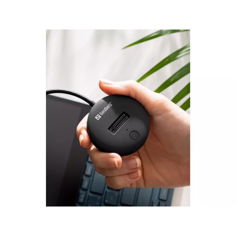 Sandberg USB 3.2 Dock für M.2+NVMe SSD 4 TB Schwarz