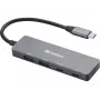 Sandberg USB-C to 2xUSB-A + 2xUSB-C Hub Grau Aluminium