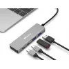 Sandberg USB-C to 2xUSB-A + 2xUSB-C Hub Grau Aluminium