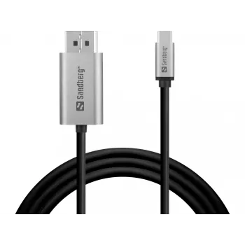 Sandberg USB-C-auf-DisplayPort-Kabel 2M USB Typ-C DisplayPort 2m