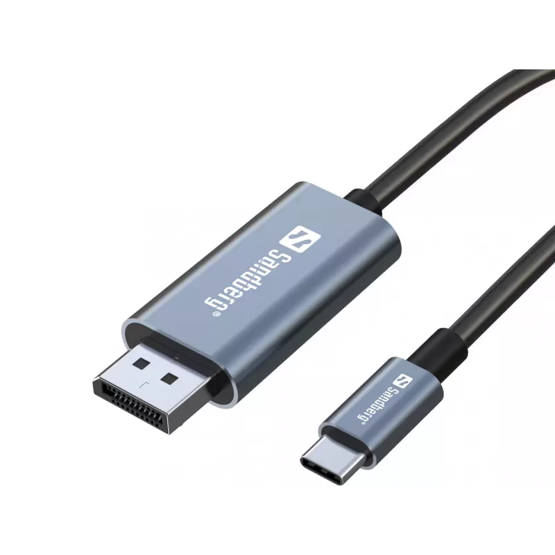 Sandberg USB-C-auf-DisplayPort-Kabel 2M USB Typ-C DisplayPort 2m