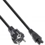 InLine Stromkabel Typ F deutsch / „Mickey Maus“ Notebookstecker schwarz 0,3 m