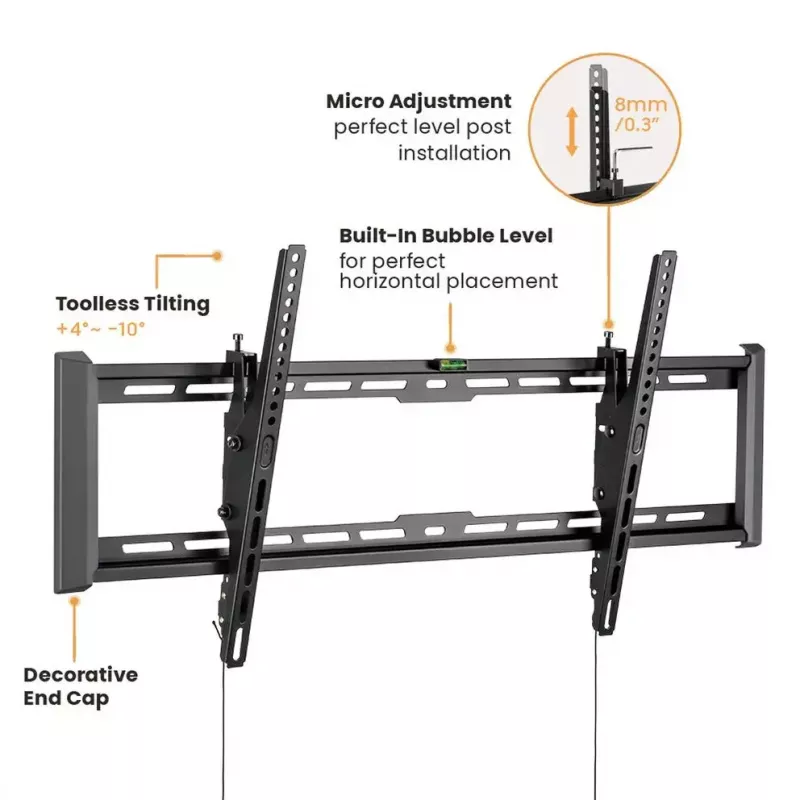 TV-Wandhalterung VALUE 17.99.1223 Schwarz 2,29 m 75 kg