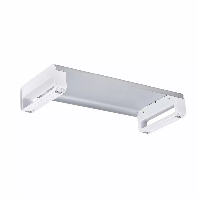 StarTech.com Ergonomischer Monitorständer, bis zu 15 kg, feste Höhe 9 cm, Desktop-Computer-Monitor/Laptop-Ständer, Stahlplattform, schnelle Montage, Schreibtischfläche optimieren