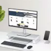 StarTech.com Ergonomischer Monitorständer, bis zu 15 kg, feste Höhe 9 cm, Desktop-Computer-Monitor/Laptop-Ständer, Stahlplattform, schnelle Montage, Schreibtischfläche optimieren