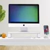 StarTech.com Ergonomischer Monitorständer, bis zu 15 kg, feste Höhe 9 cm, Desktop-Computer-Monitor/Laptop-Ständer, Stahlplattform, schnelle Montage, Schreibtischfläche optimieren