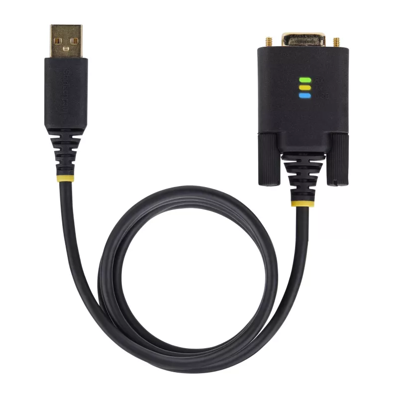 StarTech.com 10ft (3m) USB zu Nullmodem Seriell Adapterkabel, austauschbare DB9 Schrauben/Muttern, COM Retention, USB-A zu RS232, FTDI, ESD-Schutz Level 4, Windows/macOS/ChromeOS/Linux - Robustes TPE-Gehäuse
