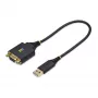StarTech.com 30cm USB zu Nullmodem Seriell-Adapterkabel, COM-Erhalt, FTDI, USB-A auf DB9 RS232, austauschbare DB9-Muttern/Schrauben, Windows/macOS/Linux