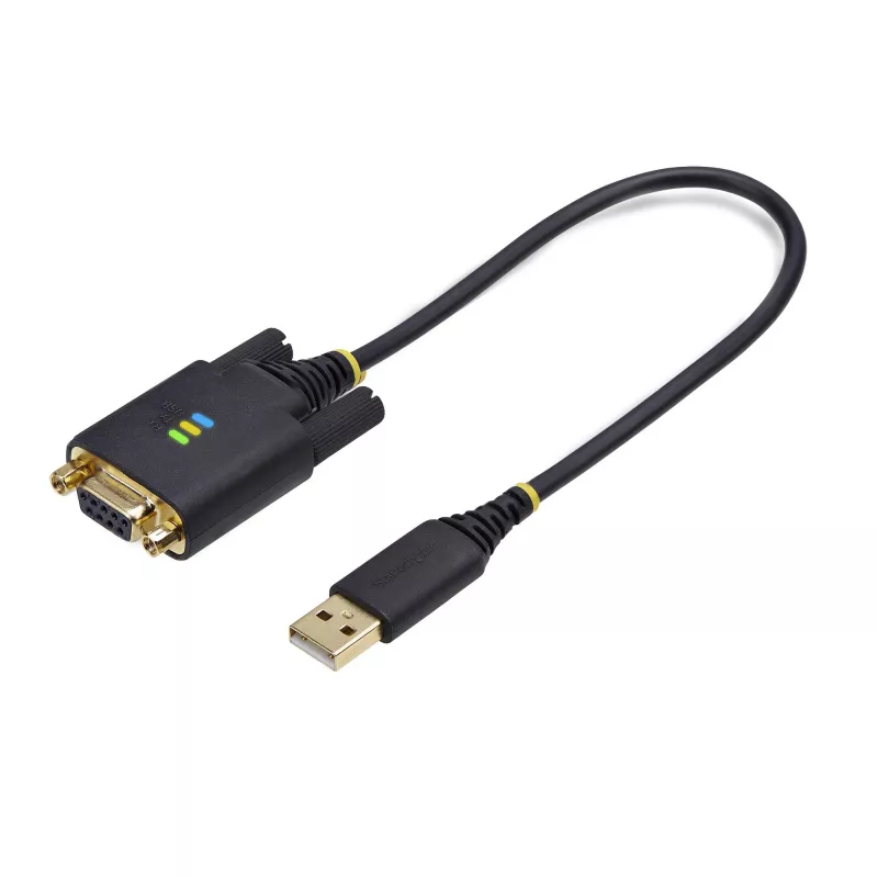 StarTech.com 30cm USB zu Nullmodem Seriell-Adapterkabel, COM-Erhalt, FTDI, USB-A auf DB9 RS232, austauschbare DB9-Muttern/Schrauben, Windows/macOS/Linux