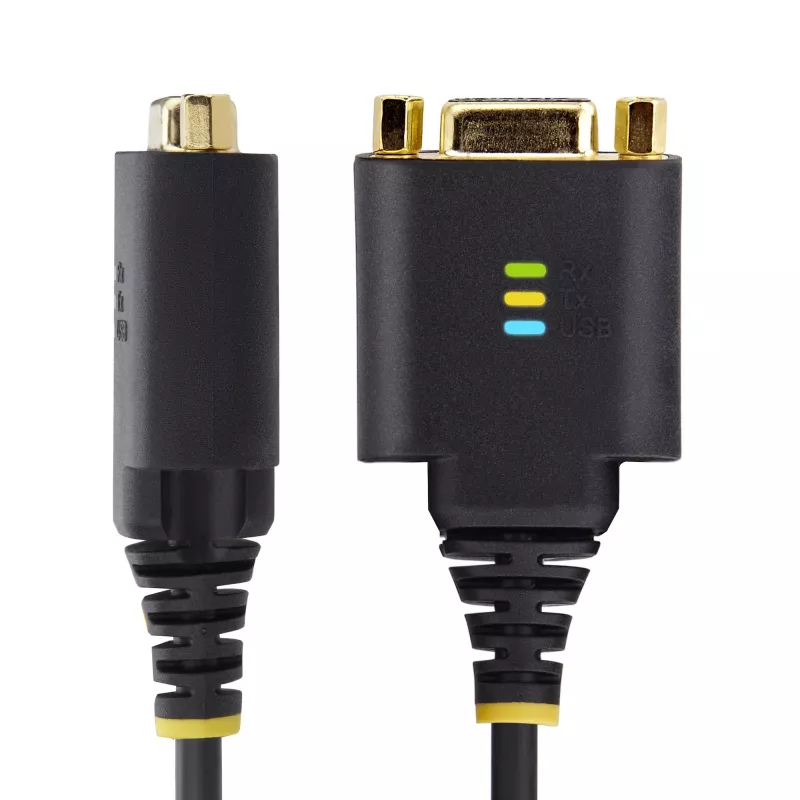 StarTech.com 30cm USB zu Nullmodem Seriell-Adapterkabel, COM-Erhalt, FTDI, USB-A auf DB9 RS232, austauschbare DB9-Muttern/Schrauben, Windows/macOS/Linux