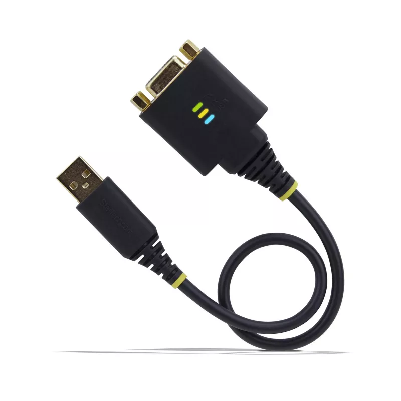 StarTech.com 30cm USB zu Nullmodem Seriell-Adapterkabel, COM-Erhalt, FTDI, USB-A auf DB9 RS232, austauschbare DB9-Muttern/Schrauben, Windows/macOS/Linux