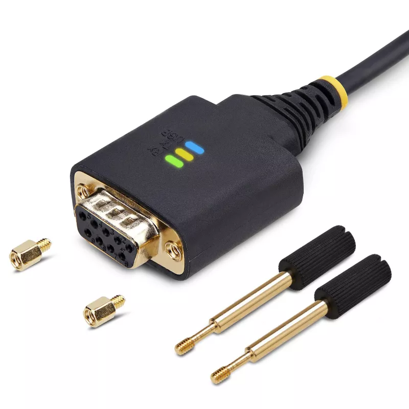 StarTech.com 30cm USB zu Nullmodem Seriell-Adapterkabel, COM-Erhalt, FTDI, USB-A auf DB9 RS232, austauschbare DB9-Muttern/Schrauben, Windows/macOS/Linux