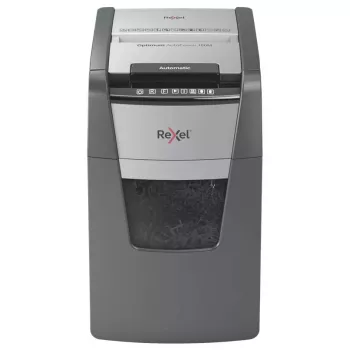 Rexel Optimum AutoFeed+ 150M Aktenvernichter Mikroschnitt 55 dB 22 cm Schwarz, Grau