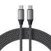 USB-C-auf-USB-C-Kabel Satechi ST-TCC2MM — 2 m, Schwarz/Grau, 0,48 Gbit/s