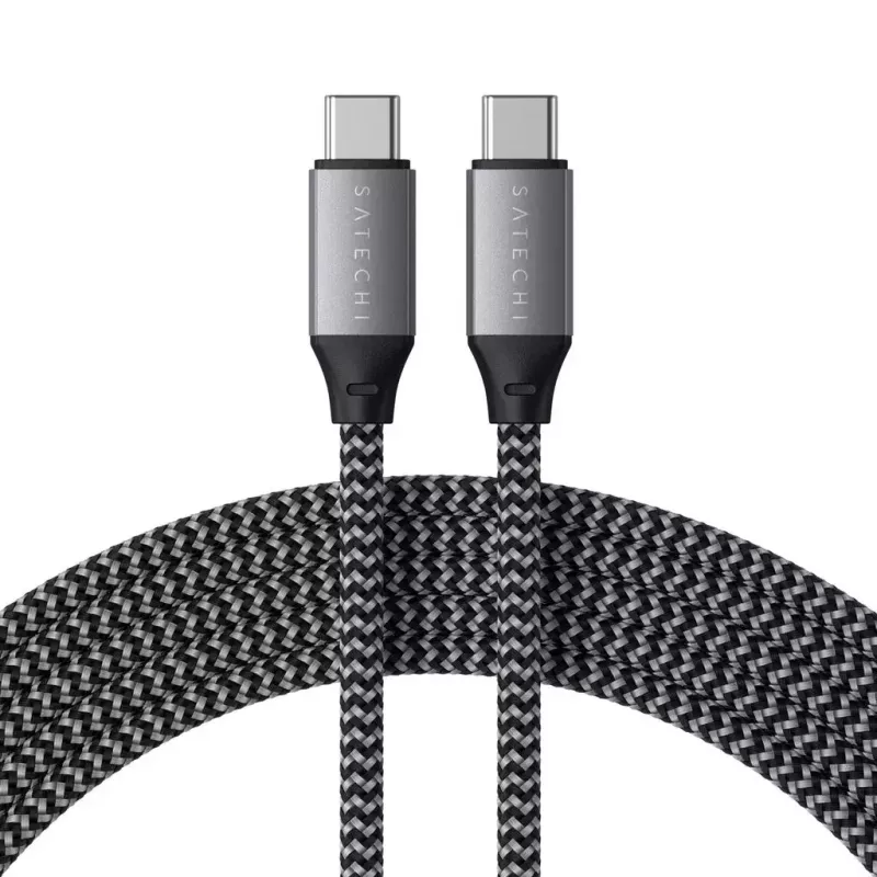 USB-C-auf-USB-C-Kabel Satechi ST-TCC2MM — 2 m, Schwarz/Grau, 0,48 Gbit/s