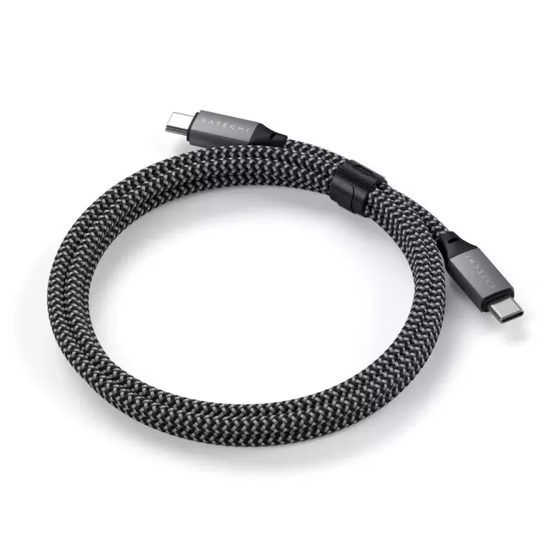 USB-C-auf-USB-C-Kabel Satechi ST-TCC2MM — 2 m, Schwarz/Grau, 0,48 Gbit/s
