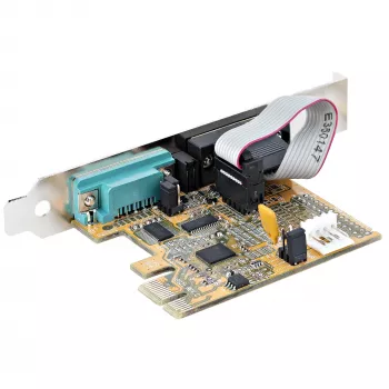 StarTech.com 2-Port PCI Express Serielle Karte, Dual Port PCIe auf RS232 (DB9) Serielle Karte, 16C1050 UART, Standard- oder Low-Profile-Halterungen, COM-Erhaltung, Für Windows & Linux
