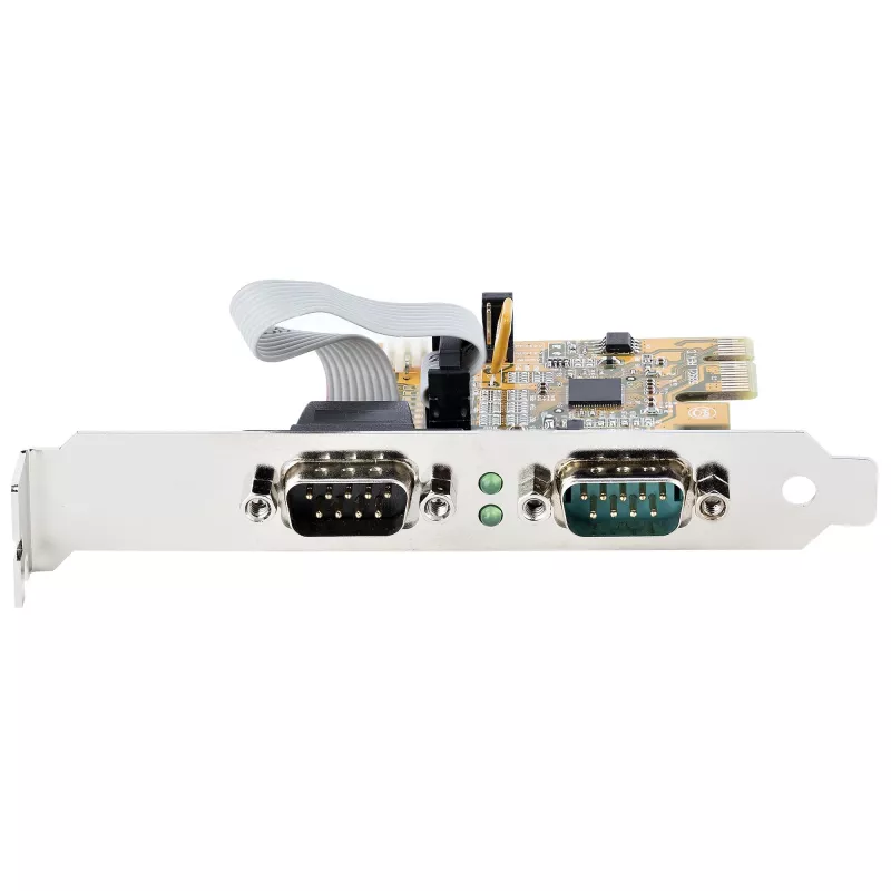 StarTech.com 2-Port PCI Express Serielle Karte, Dual Port PCIe auf RS232 (DB9) Serielle Karte, 16C1050 UART, Standard- oder Low-Profile-Halterungen, COM-Erhaltung, Für Windows & Linux