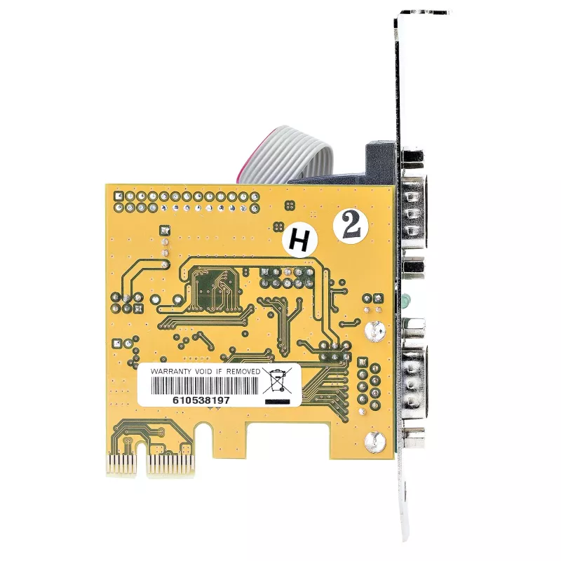 StarTech.com 2-Port PCI Express Serielle Karte, Dual Port PCIe auf RS232 (DB9) Serielle Karte, 16C1050 UART, Standard- oder Low-Profile-Halterungen, COM-Erhaltung, Für Windows & Linux