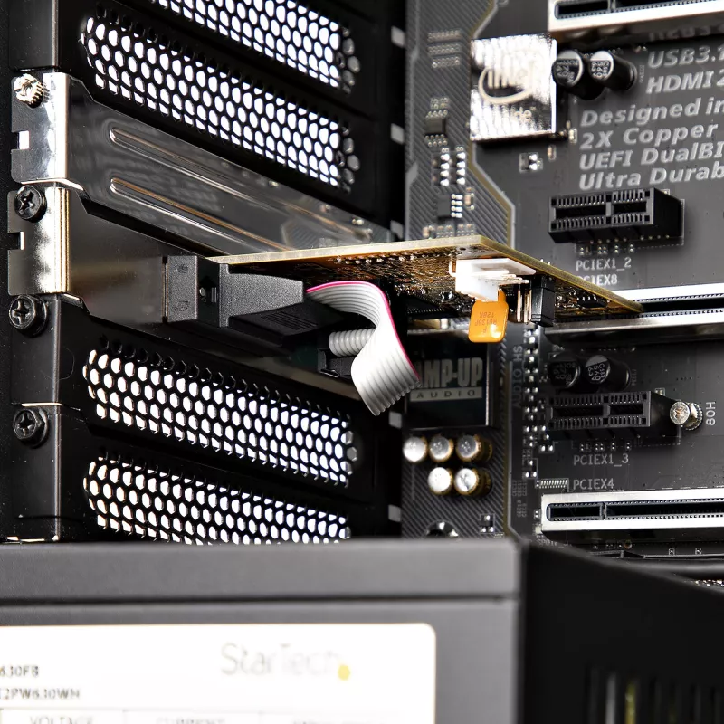 StarTech.com 2-Port PCI Express Serielle Karte, Dual Port PCIe auf RS232 (DB9) Serielle Karte, 16C1050 UART, Standard- oder Low-Profile-Halterungen, COM-Erhaltung, Für Windows & Linux