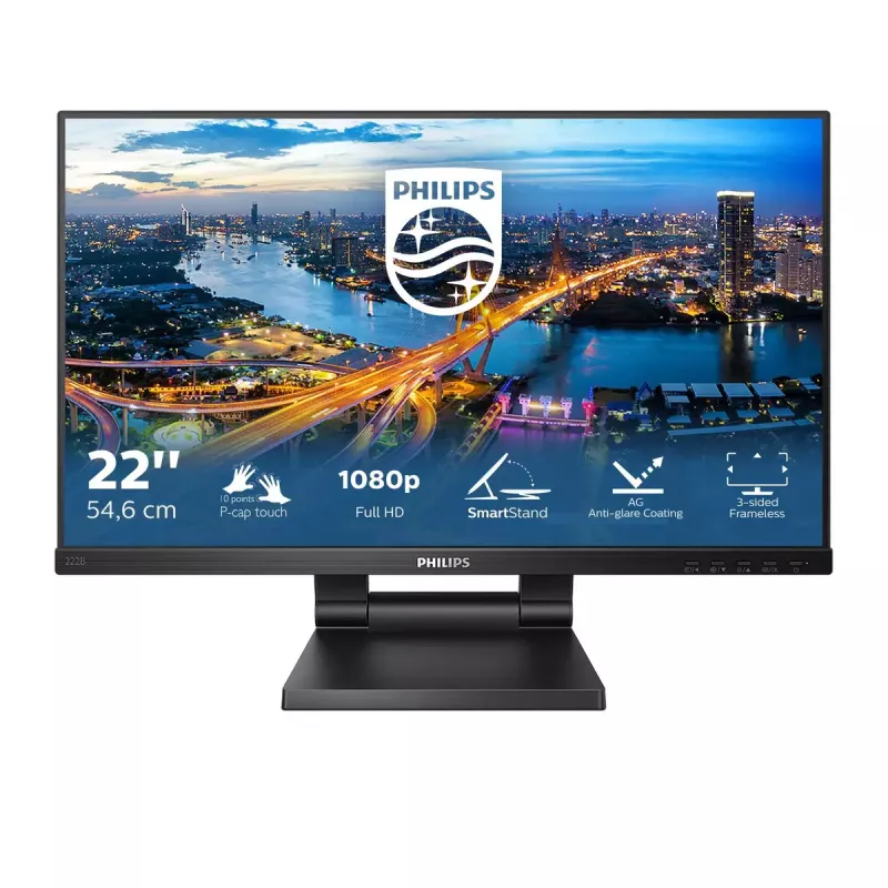 Philips B Line 222B1TC/00 Computer-Monitor 54,6 cm (21,5 Zoll) 1920 x 1080 Pixel Full HD LED Touchscreen Schwarz