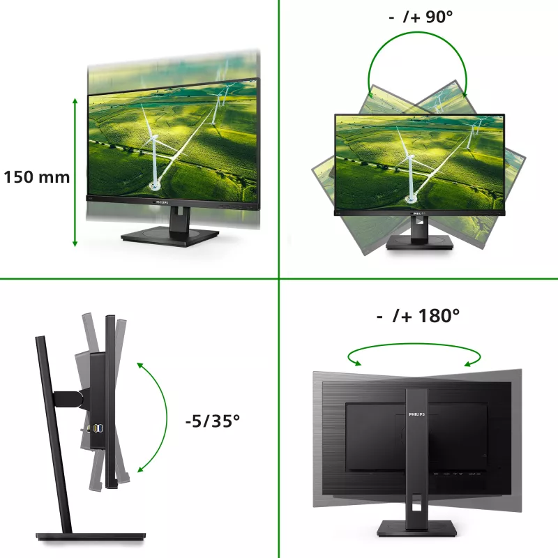 Philips 242B1G/00 Computer-Monitor 60,5 cm (23,8 Zoll) 1920 x 1080 Pixel Full HD LED Schwarz