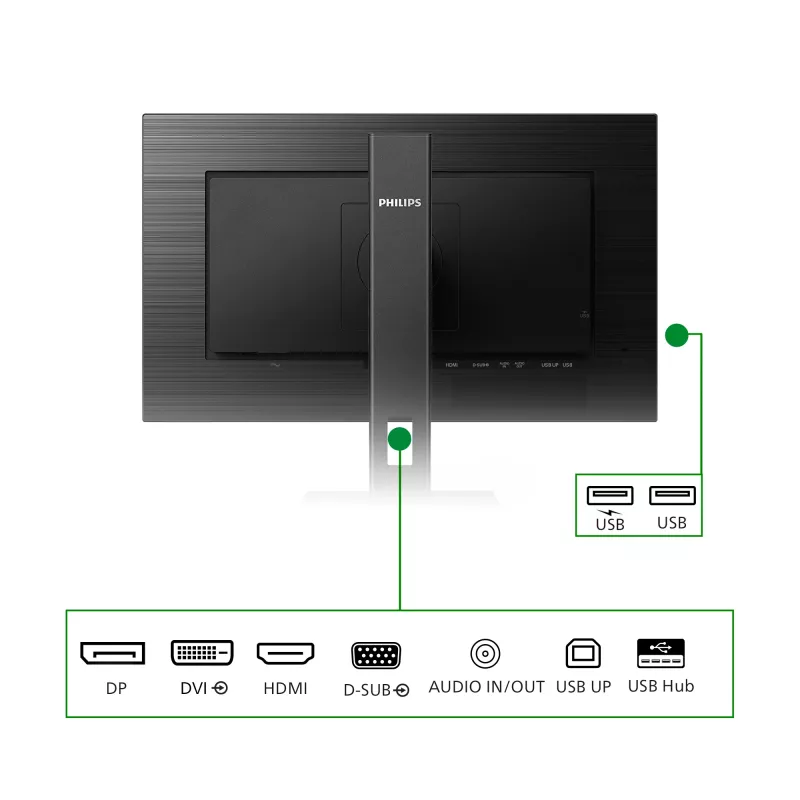 Philips 242B1G/00 Computer-Monitor 60,5 cm (23,8 Zoll) 1920 x 1080 Pixel Full HD LED Schwarz