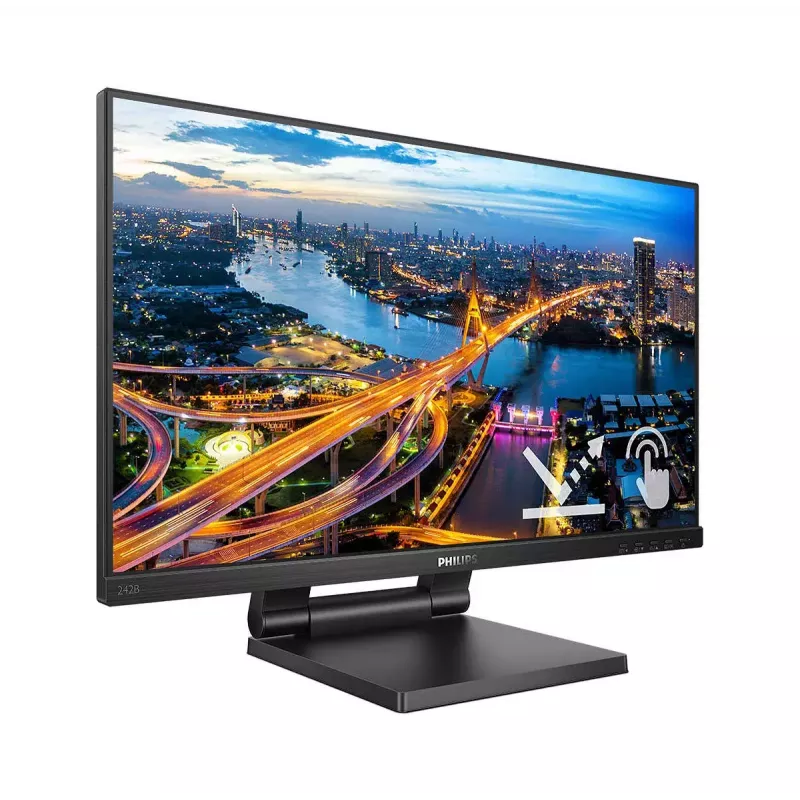 Philips 242B1TC/00 Computermonitor 60,5 cm (23,8 Zoll) 1920 x 1080 Pixel Full HD LED Touchscreen Schwarz