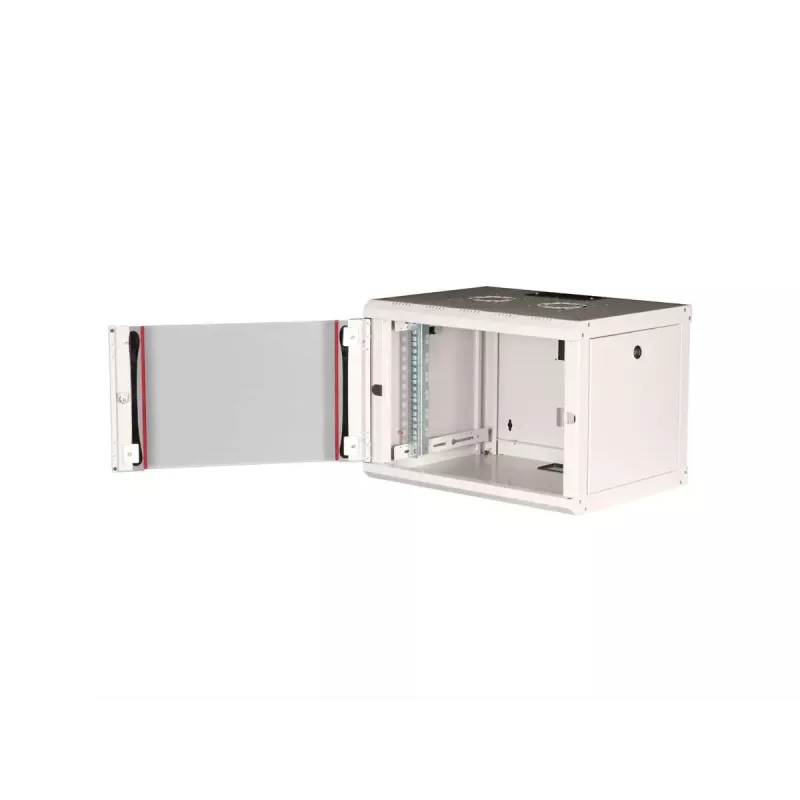 Wandmontierter Schrank ROLINE Pro 7U 19 Zoll, 600x450 BxT, grau, IP20, Schlüsselschloss
