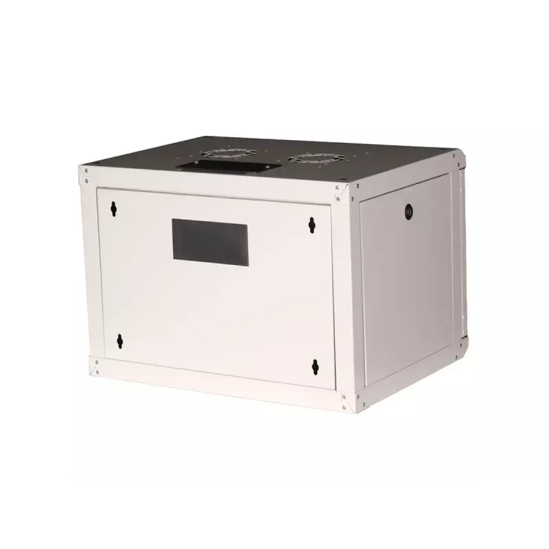 Wandmontierter Schrank ROLINE Pro 7U 19 Zoll, 600x450 BxT, grau, IP20, Schlüsselschloss