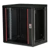 Wandmontiertes 19-Zoll-Rack ROLINE Pro 12U, 600x450 mm, schwarz, Schlüsselschloss, IP20