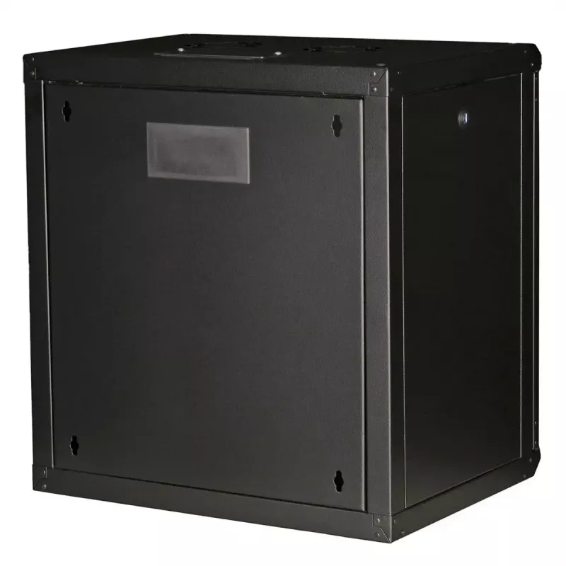 Wandmontiertes 19-Zoll-Rack ROLINE Pro 12U, 600x450 mm, schwarz, Schlüsselschloss, IP20