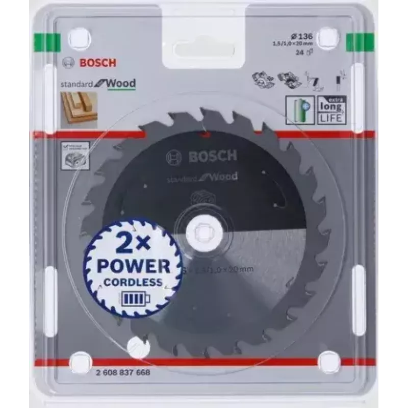 Bosch 2608837668 Kreissägeblatt, 136 mm