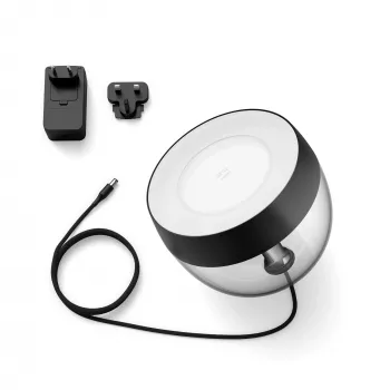 Philips Hue White and Colour Ambience Iris Tischleuchte, Smarte Tischlampe, Bluetooth/Zigbee, Schwarz, LED, Metall, Synthetik, nicht austauschbare Leuchtmittel