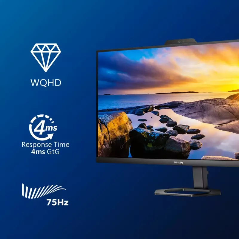 Philips 5000 series 27E1N5600HE/00 Computer Monitor 68.6 cm (27 Zoll) 2560 x 1440 Pixel Quad HD LCD Schwarz