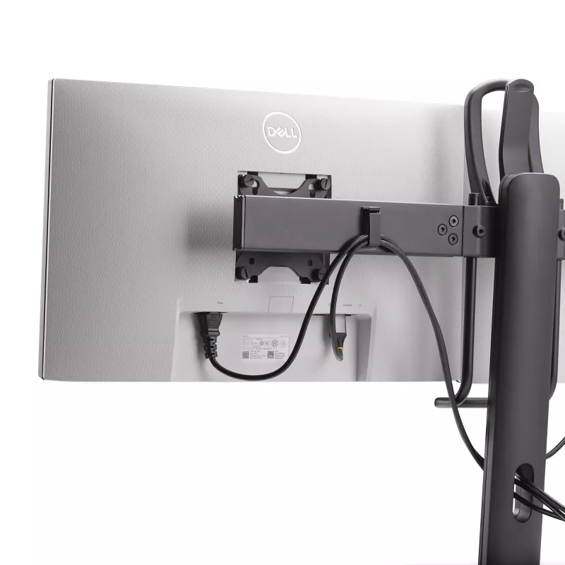 StarTech.com Querstange Dual-Monitor-Tischständer für zwei 27-Zoll-Bildschirme, VESA-Halterung 75x75/100x100, werkzeuglose Höhenverstellung, bis zu 6 kg pro Display