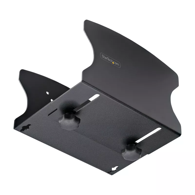StarTech.com PC-Wandhalterung, unterstützt Desktop-Computer bis zu 18 kg, werkzeuglose Verstellung 50–200 mm, robuste Wandhalterung/Ablage für PC-Gehäuse/Tower