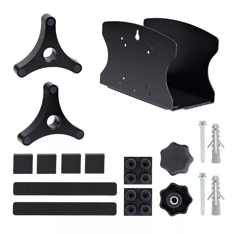 StarTech.com PC-Wandhalterung, unterstützt Desktop-Computer bis zu 18 kg, werkzeuglose Verstellung 50–200 mm, robuste Wandhalterung/Ablage für PC-Gehäuse/Tower