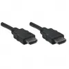 Manhattan HDMI-Kabel, 1080p@60Hz (High Speed), 7,5m, Stecker auf Stecker, Schwarz, Vollständig geschirmt, Vergoldete Kontakte, Lebenslange Garantie