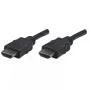 Manhattan HDMI-Kabel, 1080p@60Hz (High Speed), 7,5m, Stecker auf Stecker, Schwarz, Vollständig geschirmt, Vergoldete Kontakte, Lebenslange Garantie