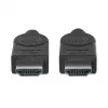 Manhattan HDMI-Kabel, 1080p@60Hz (High Speed), 10 m, Stecker auf Stecker, Schwarz, vollständig geschirmt, vergoldete Kontakte, lebenslange Garantie
