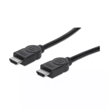 Manhattan HDMI-Kabel, 1080p@60Hz (High Speed), 10 m, Stecker auf Stecker, Schwarz, vollständig geschirmt, vergoldete Kontakte, lebenslange Garantie
