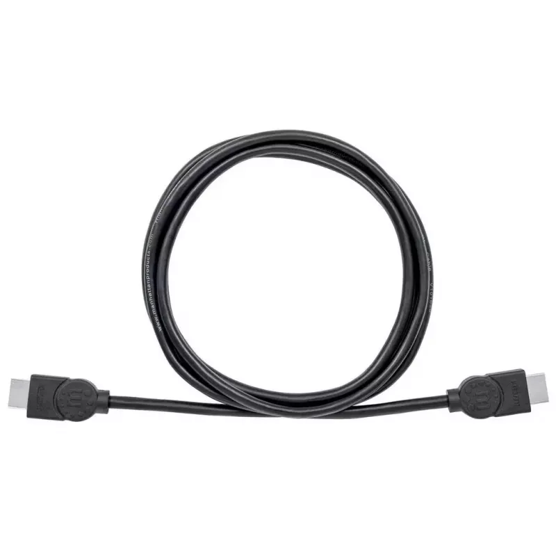HDMI-Kabel Manhattan HDMM2MHS 2m Stecker zu Stecker Schwarz