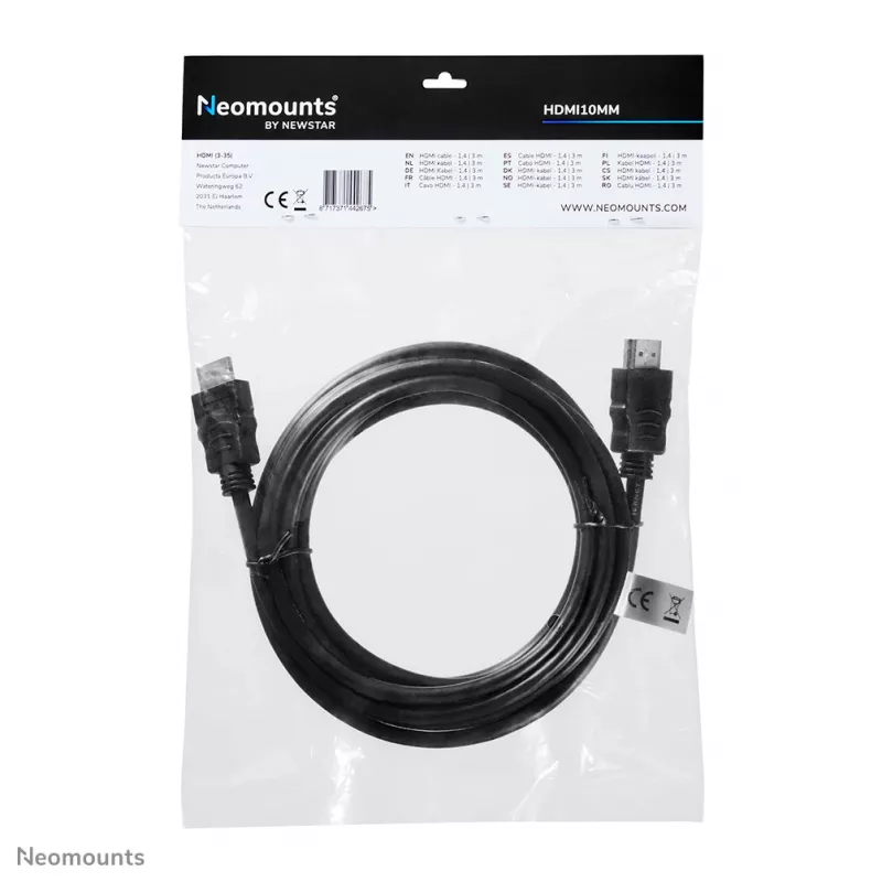 Neomounts HDMI10MM HDMI-Kabel – 3 Meter