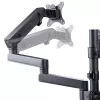 StarTech.com Dreifach-Monitor-Tischhalterung für bis zu drei 27-Zoll-Bildschirme, VESA 75x75/100x100, werkzeuglose Armeinstellung, C-Klemmen-/Tülsenmontage, federunterstützte Arme